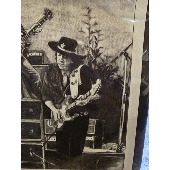 Hendrix Vaughn Allman Fantasy Jam Signed Phil Kutno Artist Lithograph Numbered - Picture 7 of 16